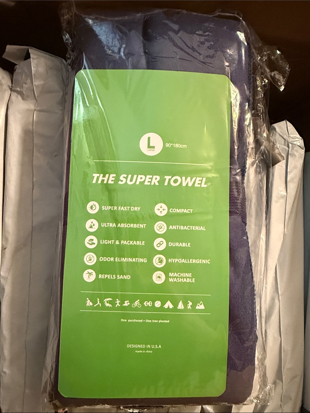 The Super Towel - Large Purple Beach Towel